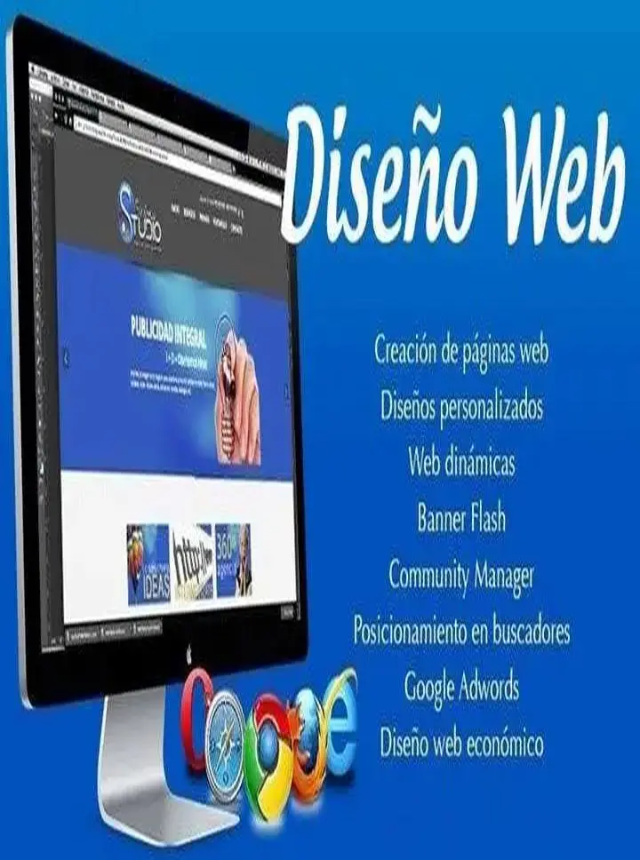 Creación de paginas web, diseños personalizados, web sites dinamicas, banner flash, community manager, posicionamiento en buscadores, google ads, google adword, diseño web economico, diseño web atractivo, SEO, desarrollo de SEO, posicionamiento y escalabilidad.